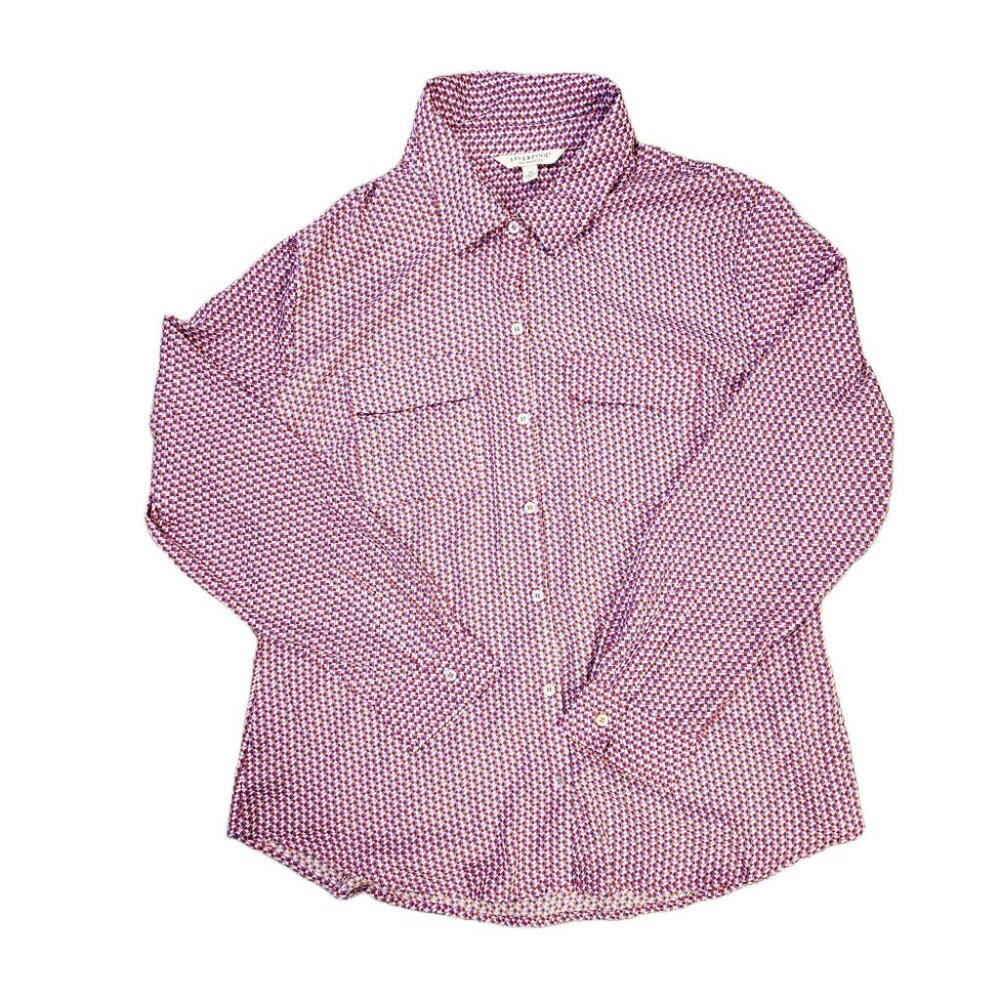 Liverpool Women's Flap Pocket Button Front Woven Blouse